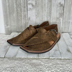 Almirah Brown Leather Peshawari Chappals Sandals Size 14